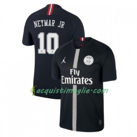 Divisa di Calcio Paris Saint Germain Neymar JR 10 Jodan Nero Terza 2018/2019